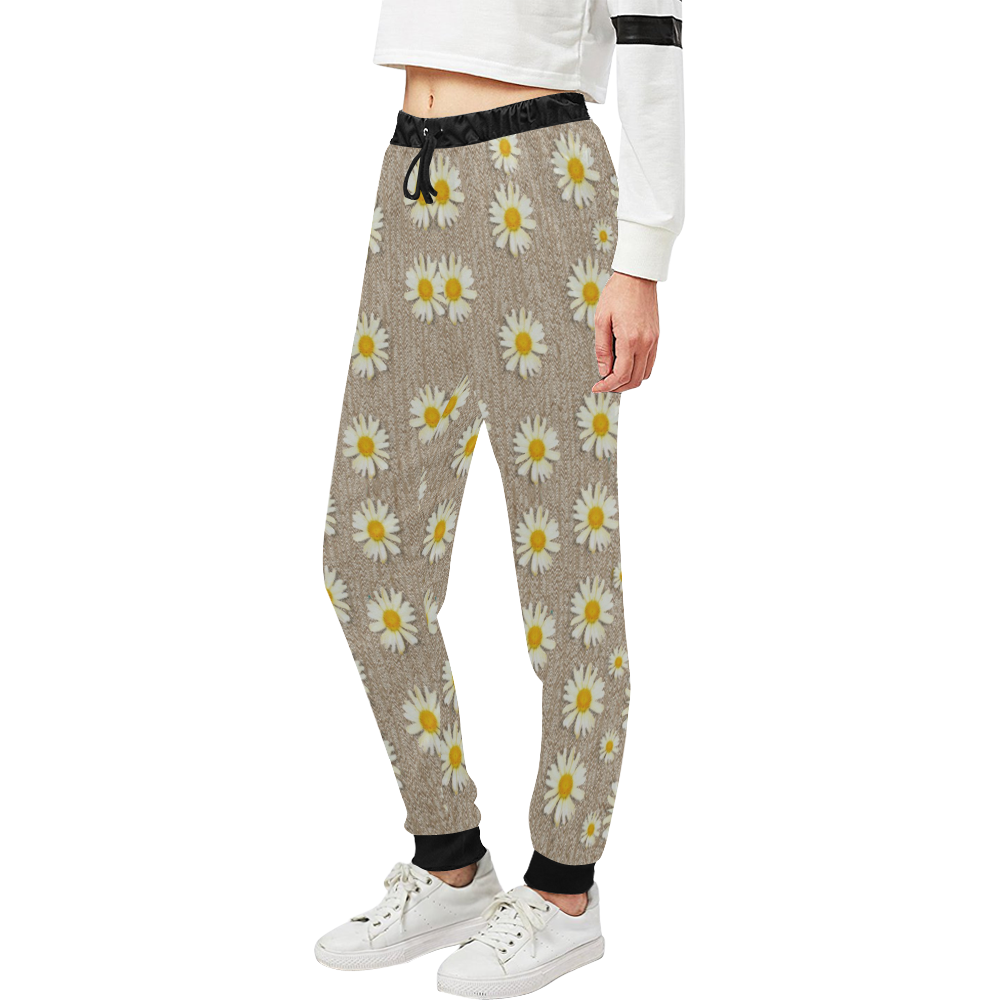 Star fall of fantasy flowers on pearl lace Unisex All Over Print Sweatpants (Model L11)