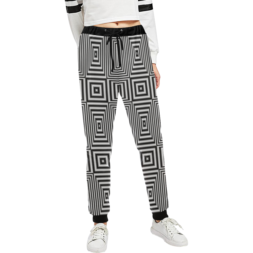 Striped geometric pattern Unisex All Over Print Sweatpants (Model L11)