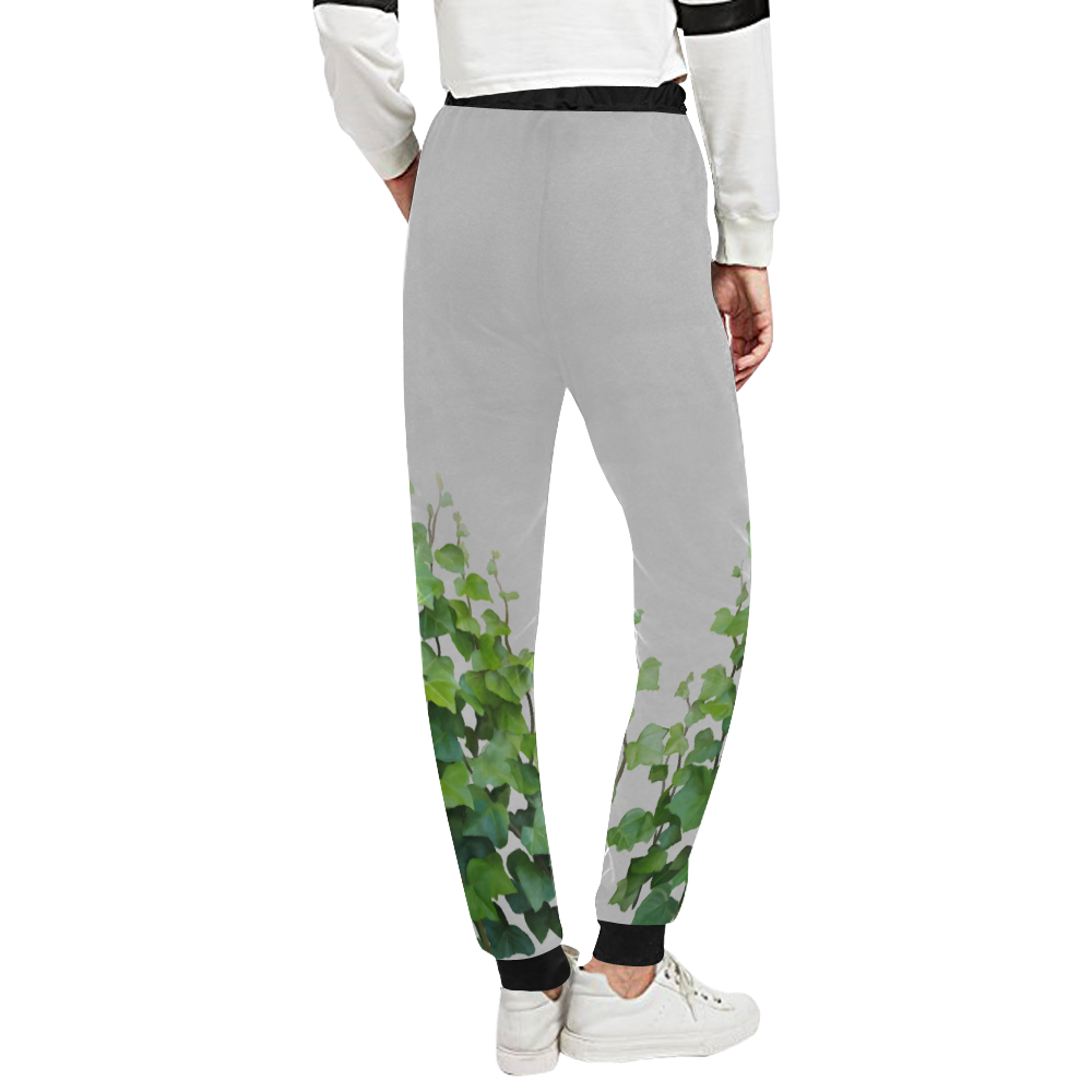 Vines, climbing plant watercolor Unisex All Over Print Sweatpants (Model L11)