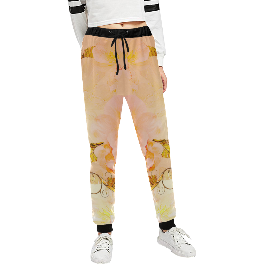 Beautiful flowers in soft colors Unisex All Over Print Sweatpants (Model L11)