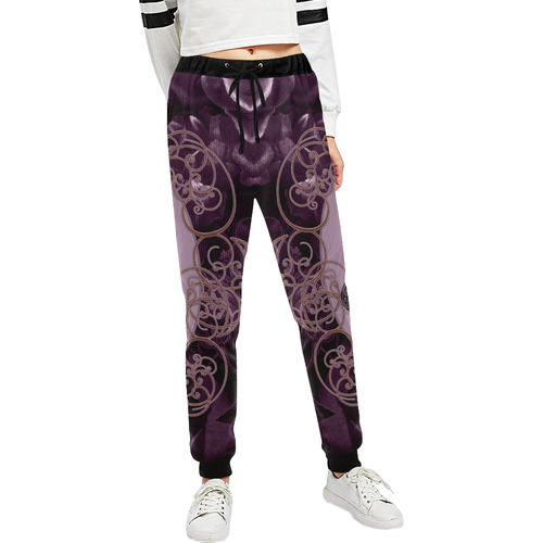 Flowers in soft violet colors Unisex All Over Print Sweatpants (Model L11)