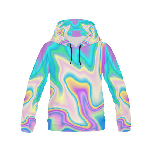 Holographic Design All Over Print Hoodie for Men/Large Size (USA Size) (Model H13)