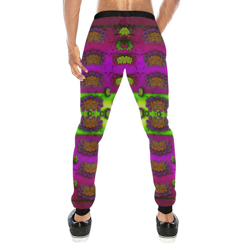 Heavy metal and rainbow stars Men's All Over Print Sweatpants (Model L11)