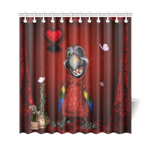 Funny, cute parrot Shower Curtain 69"x72"