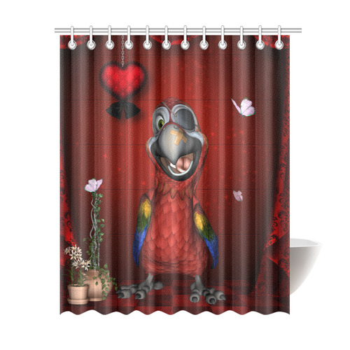 Funny, cute parrot Shower Curtain 69"x84"