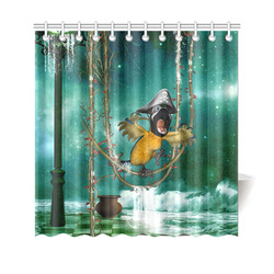 Funny pirate parrot Shower Curtain 69"x70"