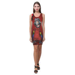 Funny, cute parrot Medea Vest Dress (Model D06)