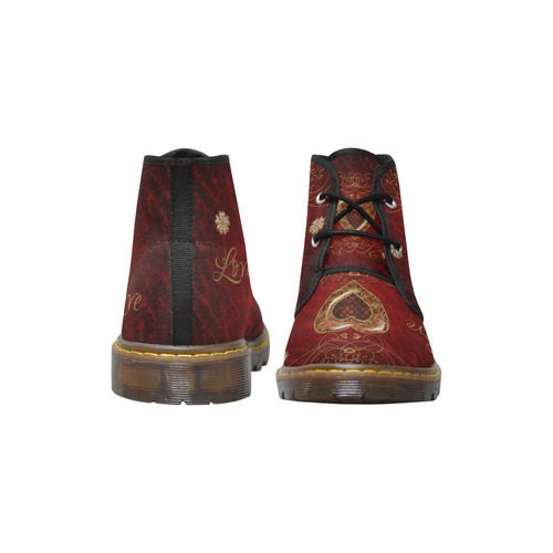 Love, wonderful heart Men's Canvas Chukka Boots (Model 2402-1)