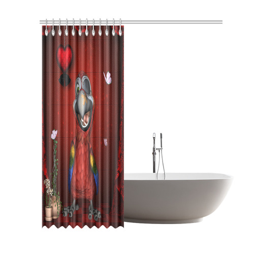 Funny, cute parrot Shower Curtain 69"x84"