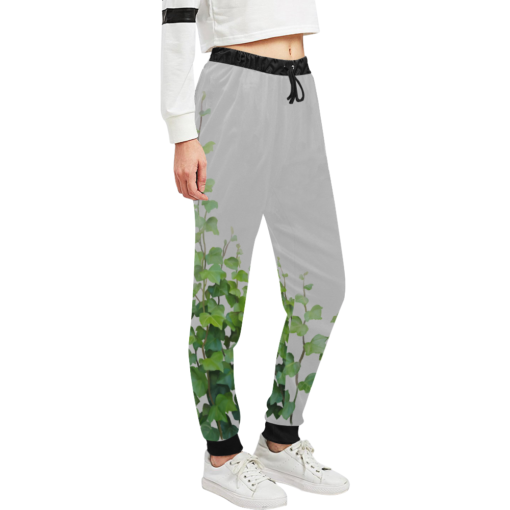 Vines, climbing plant watercolor Unisex All Over Print Sweatpants (Model L11)