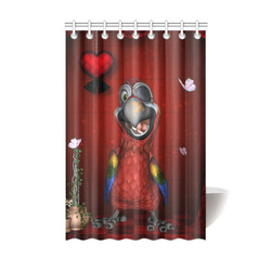 Funny, cute parrot Shower Curtain 48"x72"