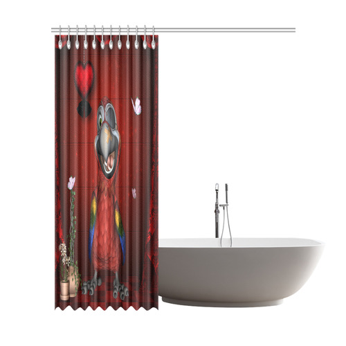 Funny, cute parrot Shower Curtain 72"x84"