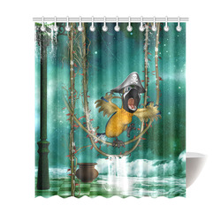 Funny pirate parrot Shower Curtain 72"x84"