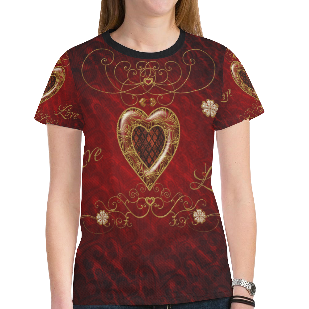 Love, wonderful heart New All Over Print T-shirt for Women (Model T45)