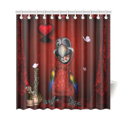 Funny, cute parrot Shower Curtain 69"x70"