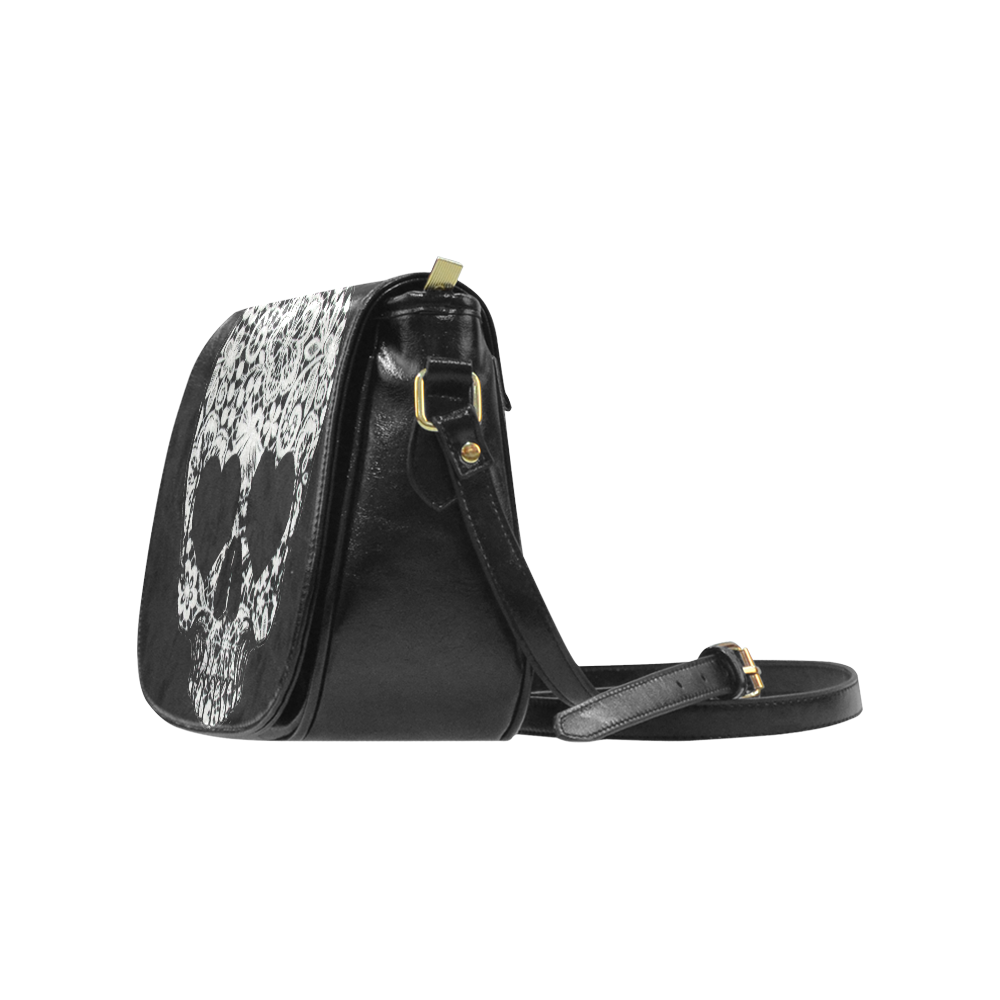 laceskullforblack Classic Saddle Bag/Small (Model 1648)