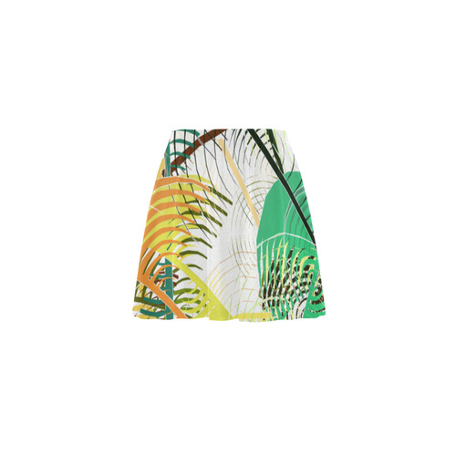 Jungle Inspired Abstract Mini Skating Skirt (Model D36)