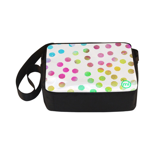 Multicolor Dots White. Inspired by the Magic Island of Gotland. Classic Cross-body Nylon Bags (Model 1632)