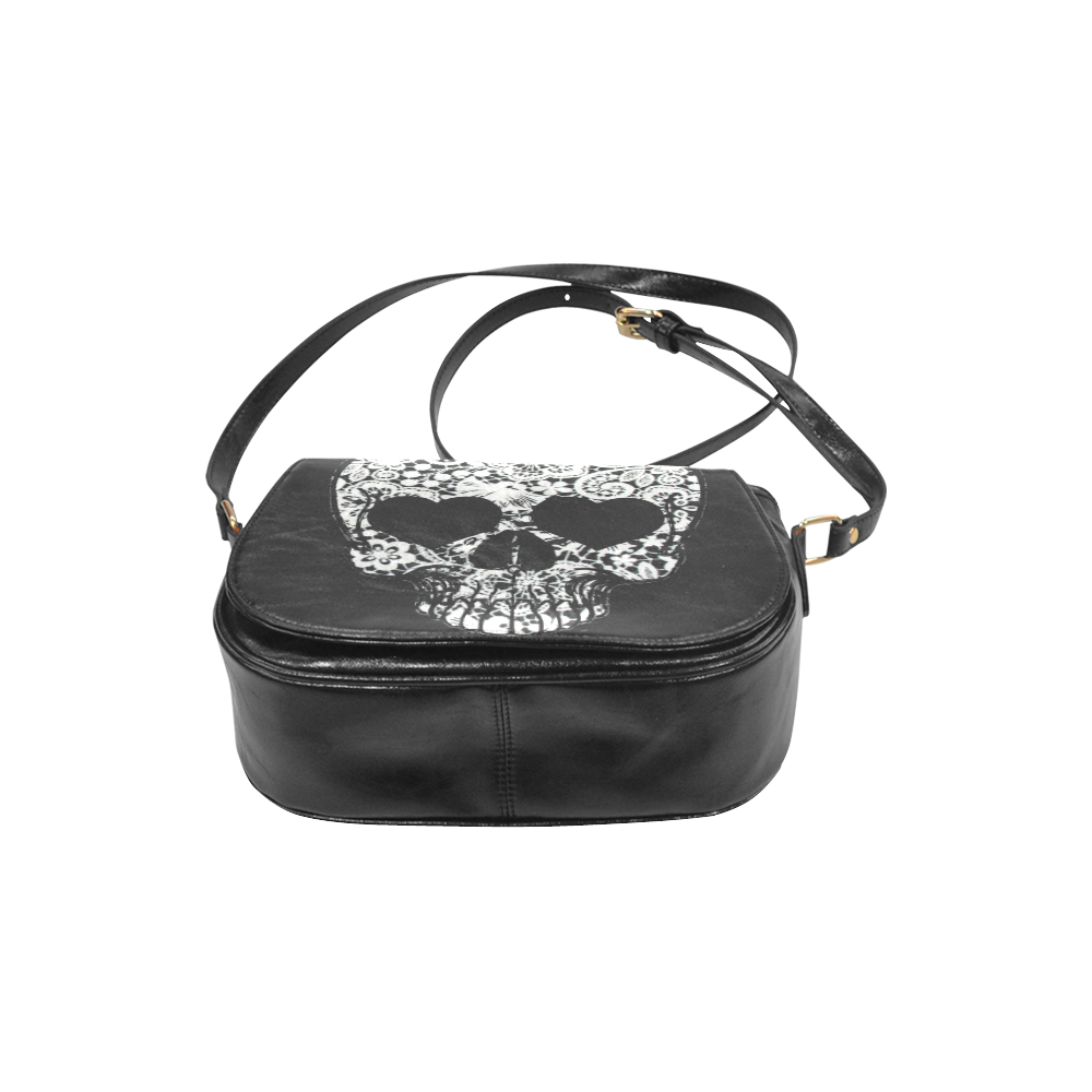 laceskullforblack Classic Saddle Bag/Small (Model 1648)