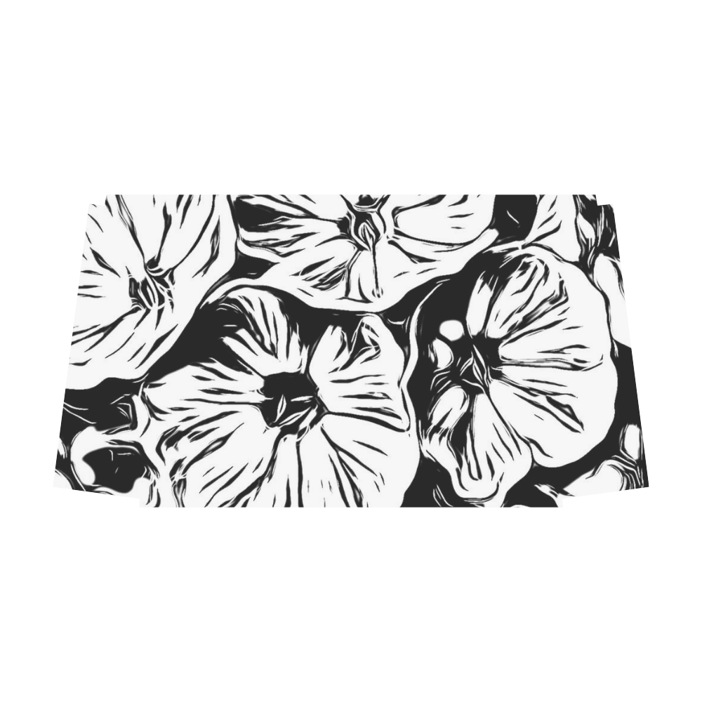 Inky Black and White Floral 3 by JamColors Classic Travel Bag (Model 1643) Remake