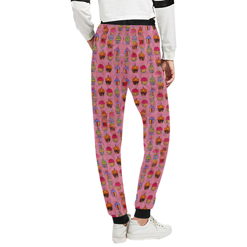 Cupcake Popart by Nico Bielow Unisex All Over Print Sweatpants (Model L11)