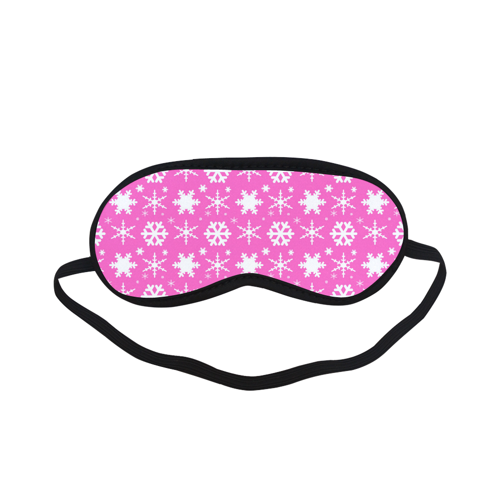 Snowflakes Pink Sleeping Mask