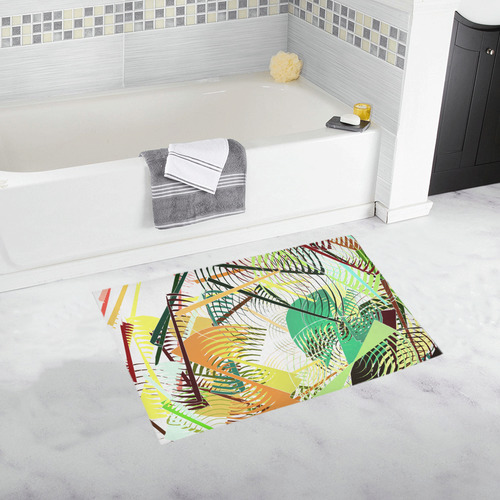 Tropical Mood Abstract Bath Rug 20''x 32''