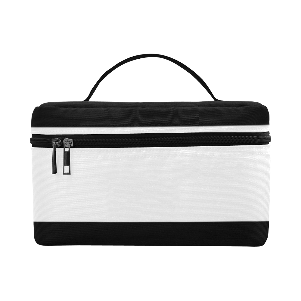 Black White Stripes Cosmetic Bag/Large (Model 1658)