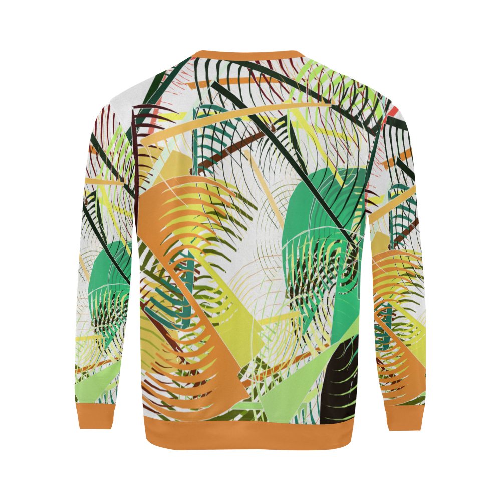 Jungle Mood Abstract All Over Print Crewneck Sweatshirt for Men (Model H18)