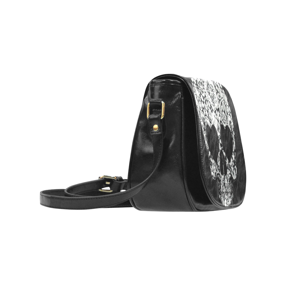 laceskullforblack Classic Saddle Bag/Small (Model 1648)