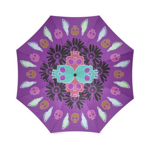 Pushing Daisies on Purple Foldable Umbrella (Model U01)