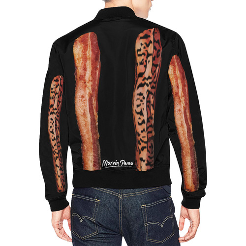 Bacon All Over Print Bomber Jacket for Men (Model H19)