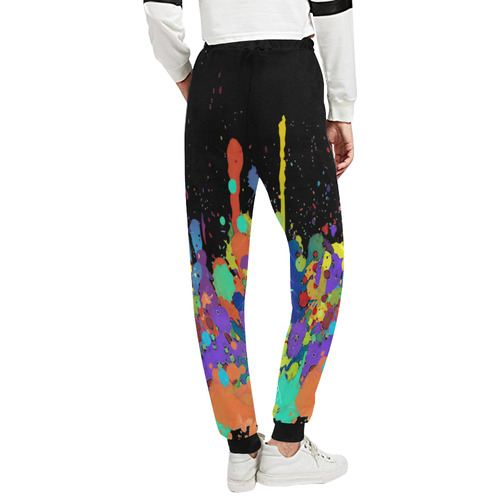 Crazy Multicolored Running Splashes II Unisex All Over Print Sweatpants (Model L11)