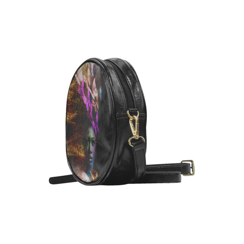 Beauty and the Butterfiles Round Sling Bag (Model 1647)