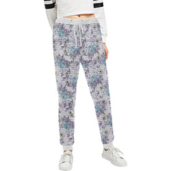 Watercolor Vintage Roses Ribbon Pattern 02 Unisex All Over Print Sweatpants (Model L11)