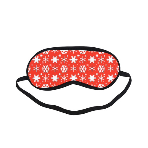 Snowflakes Red Sleeping Mask