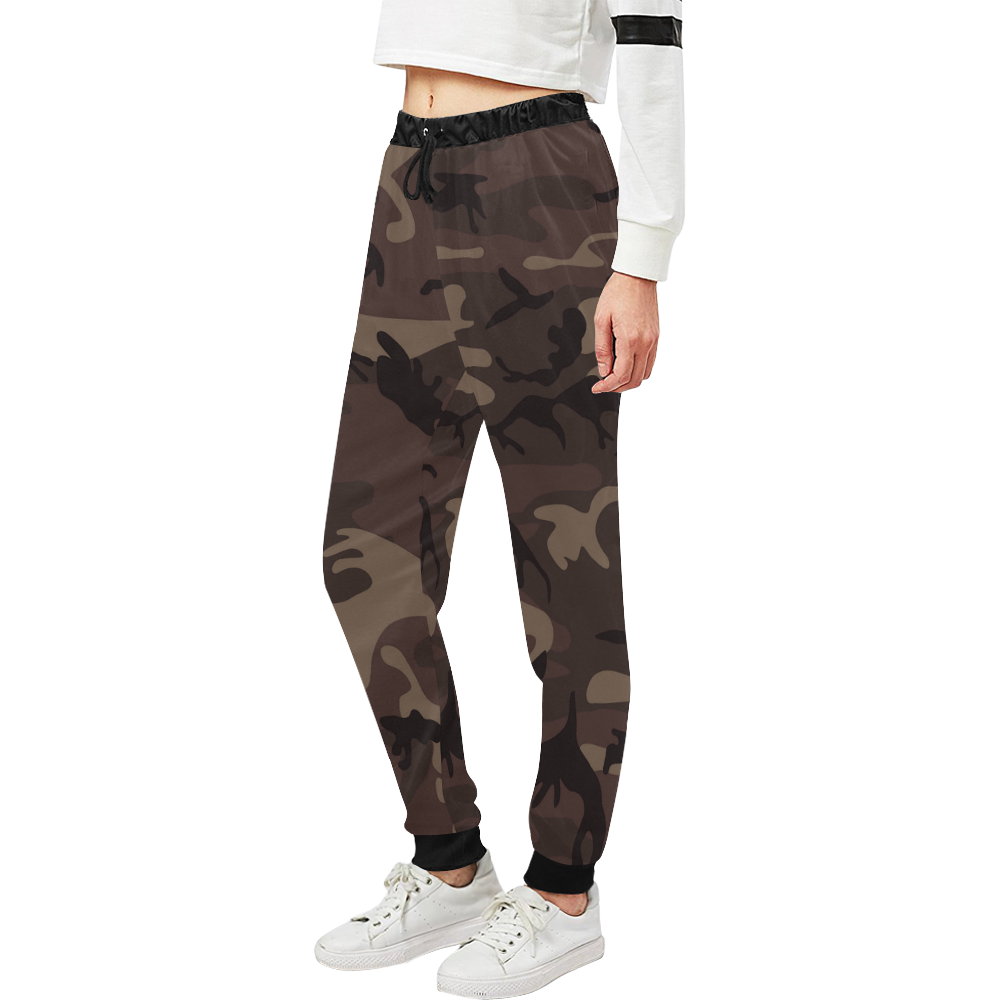 Camo Red Brown Unisex All Over Print Sweatpants (Model L11)