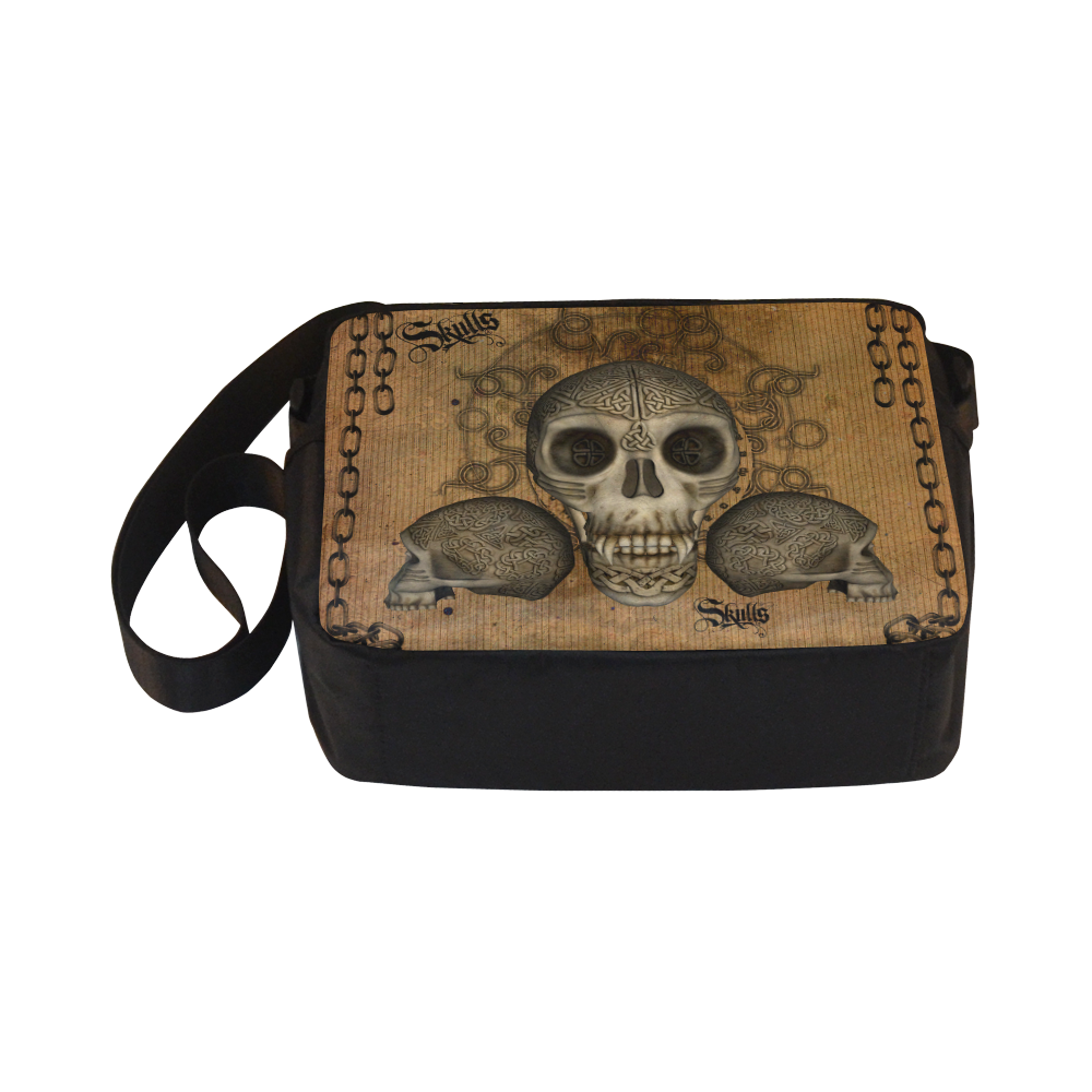 Awesome skull with celtic knot Classic Cross-body Nylon Bags (Model 1632)