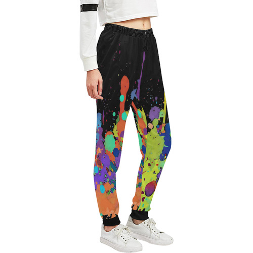 Crazy Multicolored Running Splashes II Unisex All Over Print Sweatpants (Model L11)