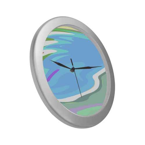 Spring lake Silver Color Wall Clock