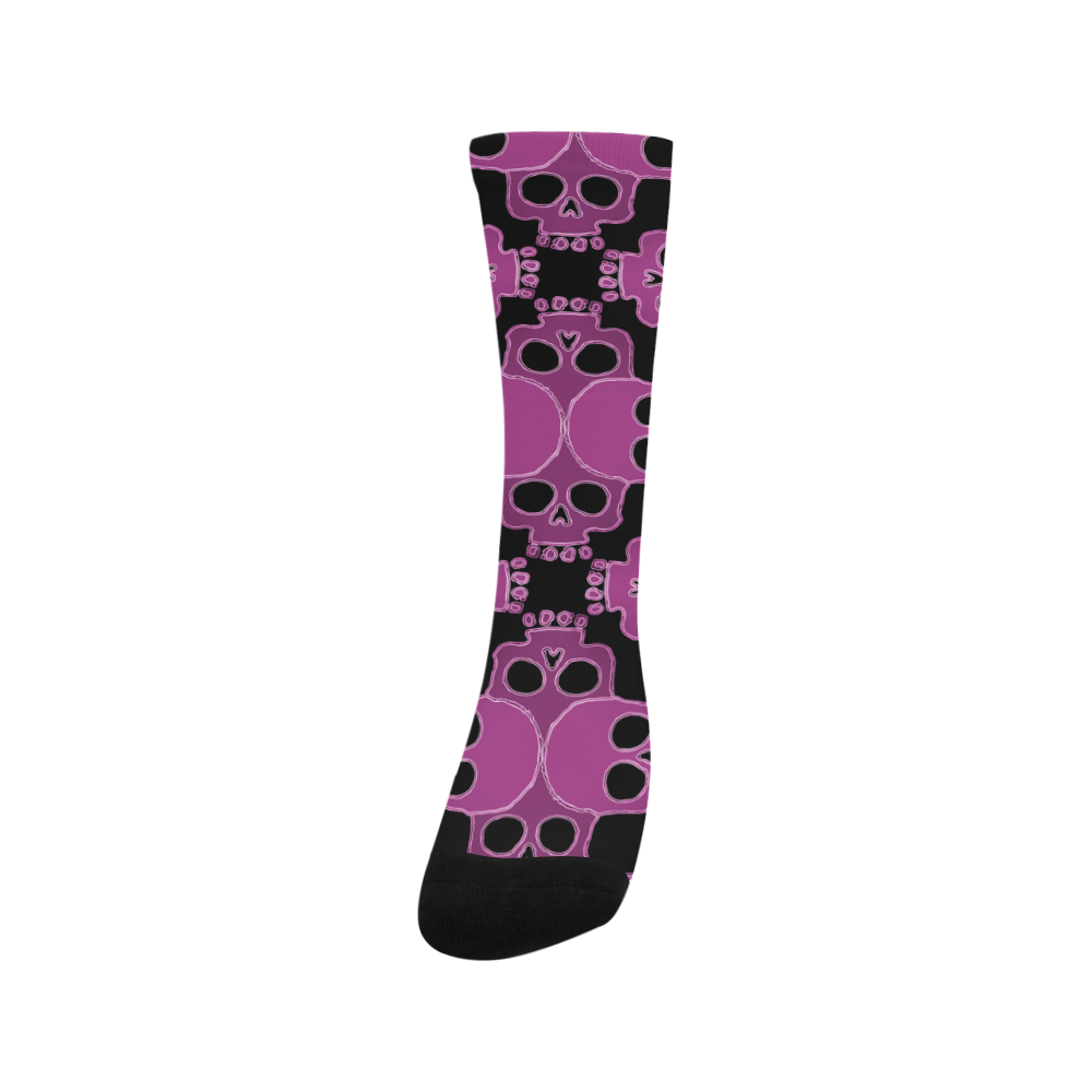 Skull Jigsaw Pink Trouser Socks