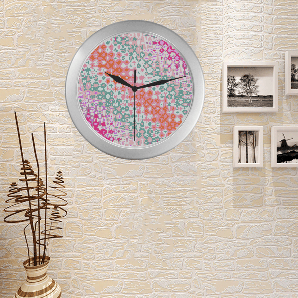springtemptation Silver Color Wall Clock