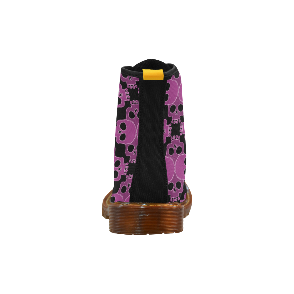Skull Jigsaw Pink Martin Boots For Women Model 1203H