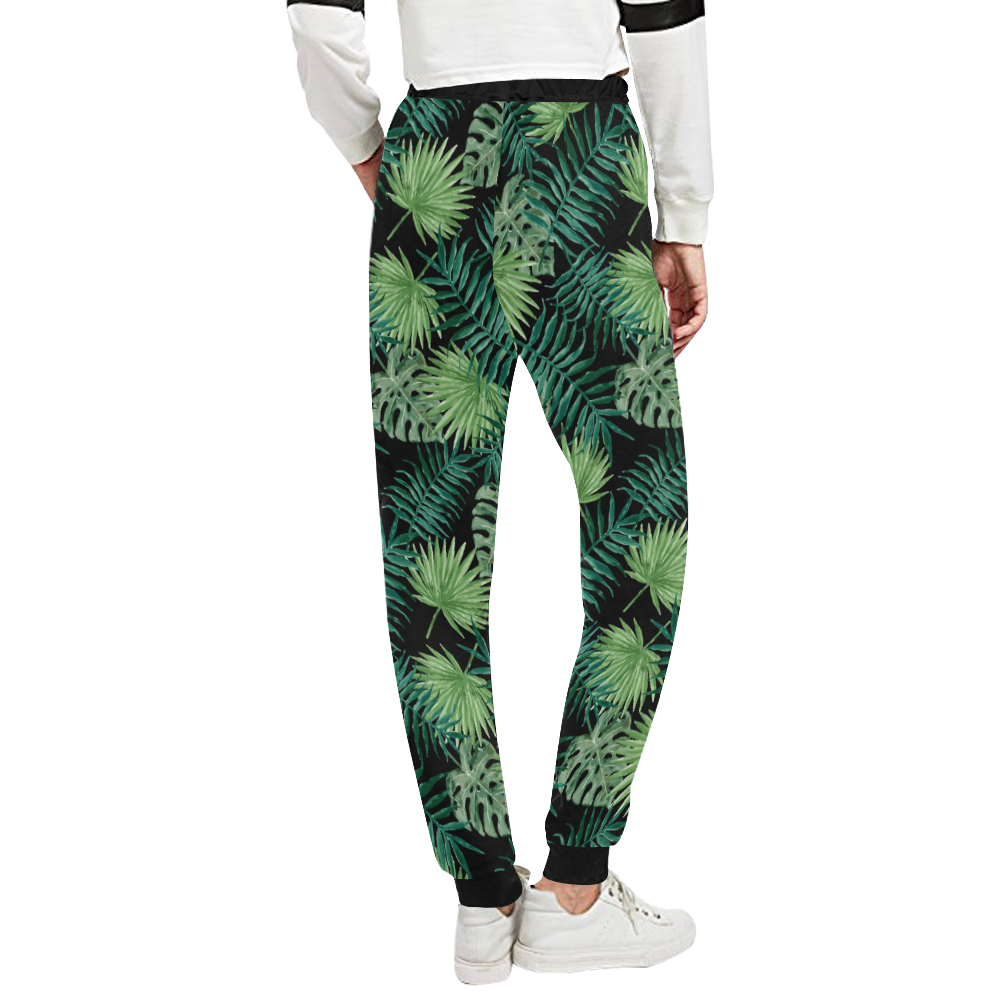 Parrot And Leaves Unisex All Over Print Sweatpants (Model L11)