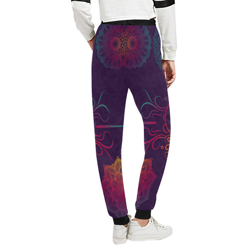 Hamsa Colorful Mandala Unisex All Over Print Sweatpants (Model L11)
