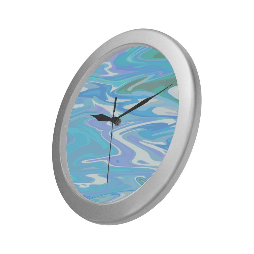 springwater Silver Color Wall Clock