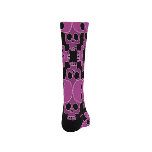 Skull Jigsaw Pink Trouser Socks