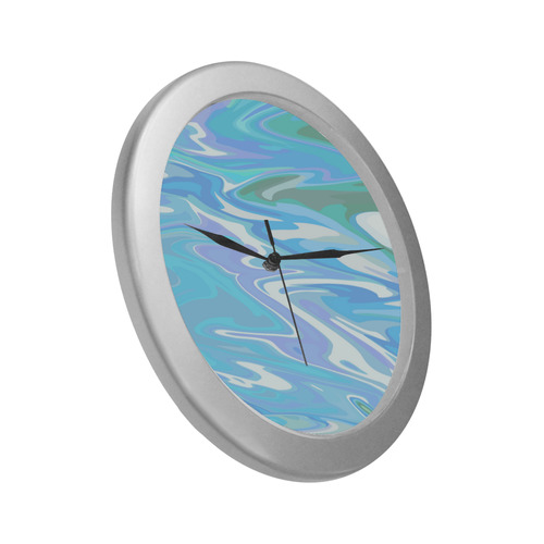 springwater Silver Color Wall Clock
