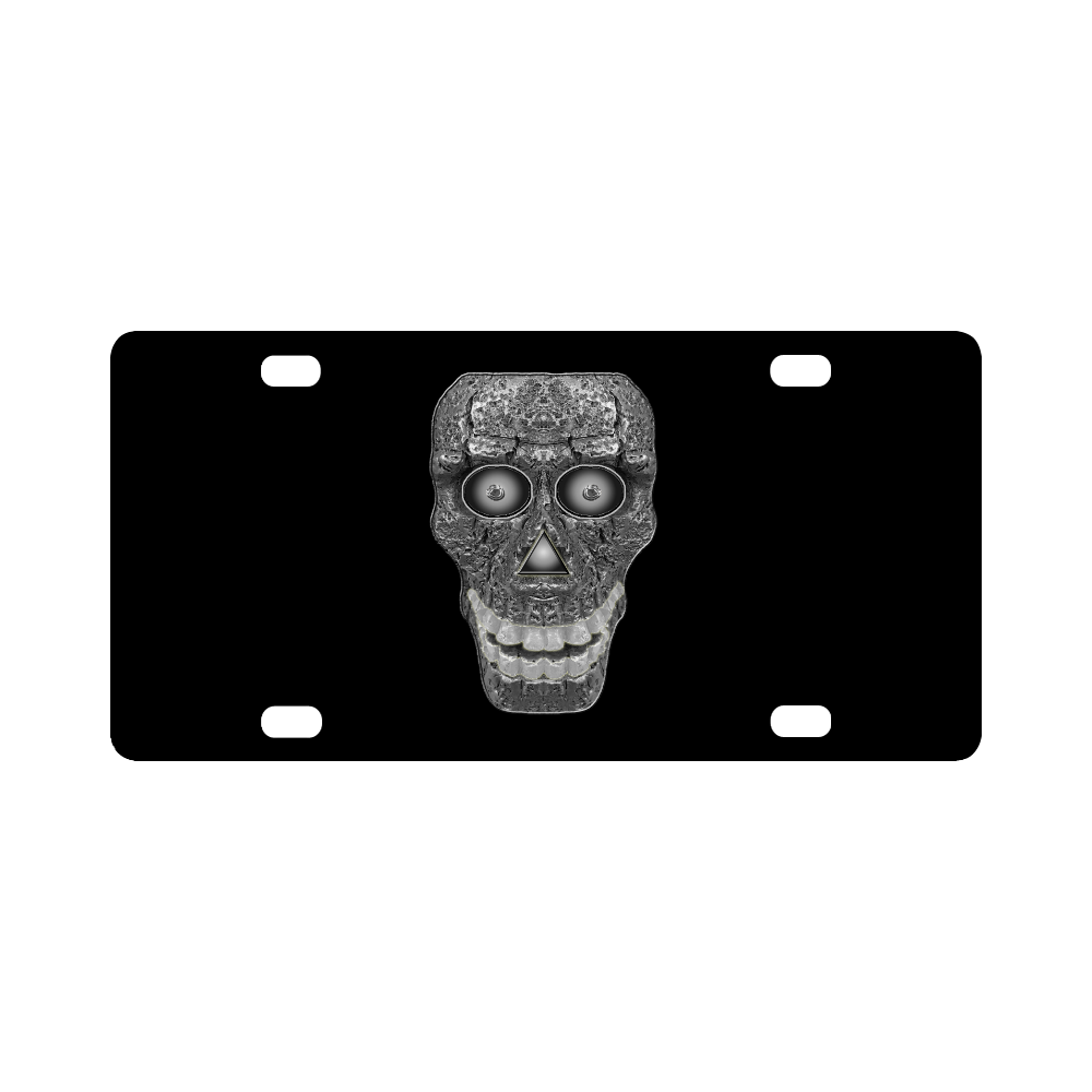 Cod Grey Skull Head Classic License Plate