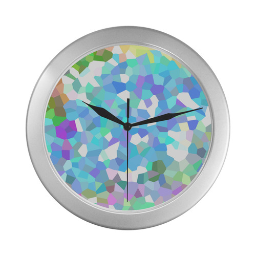 crystallake Silver Color Wall Clock
